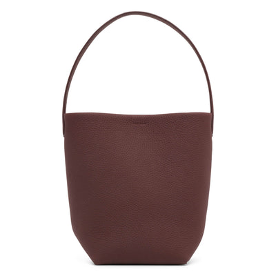 Small N/S park brown leather tote bag