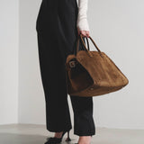 Soft Margaux 15 beige suede bag