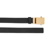 Brian belt black and gold leather belt