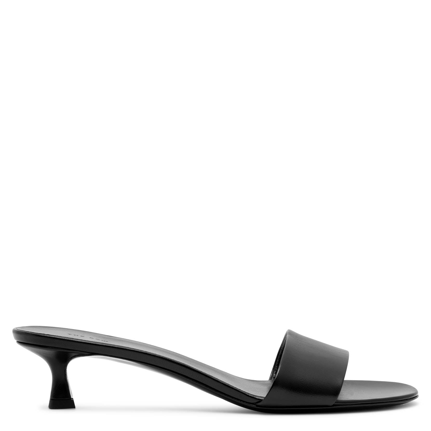 Shop The Row Combo Kitten Black Leather Mules