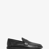 Cary black leather loafers