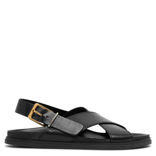 The Row | Buckle black sandals | Savannahs