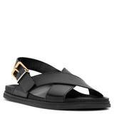 Buckle black sandals
