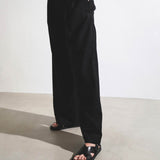 Buckle black sandals