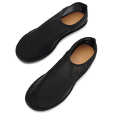 Sock black flats