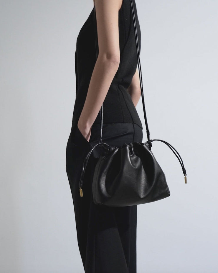 Angy black leather bag