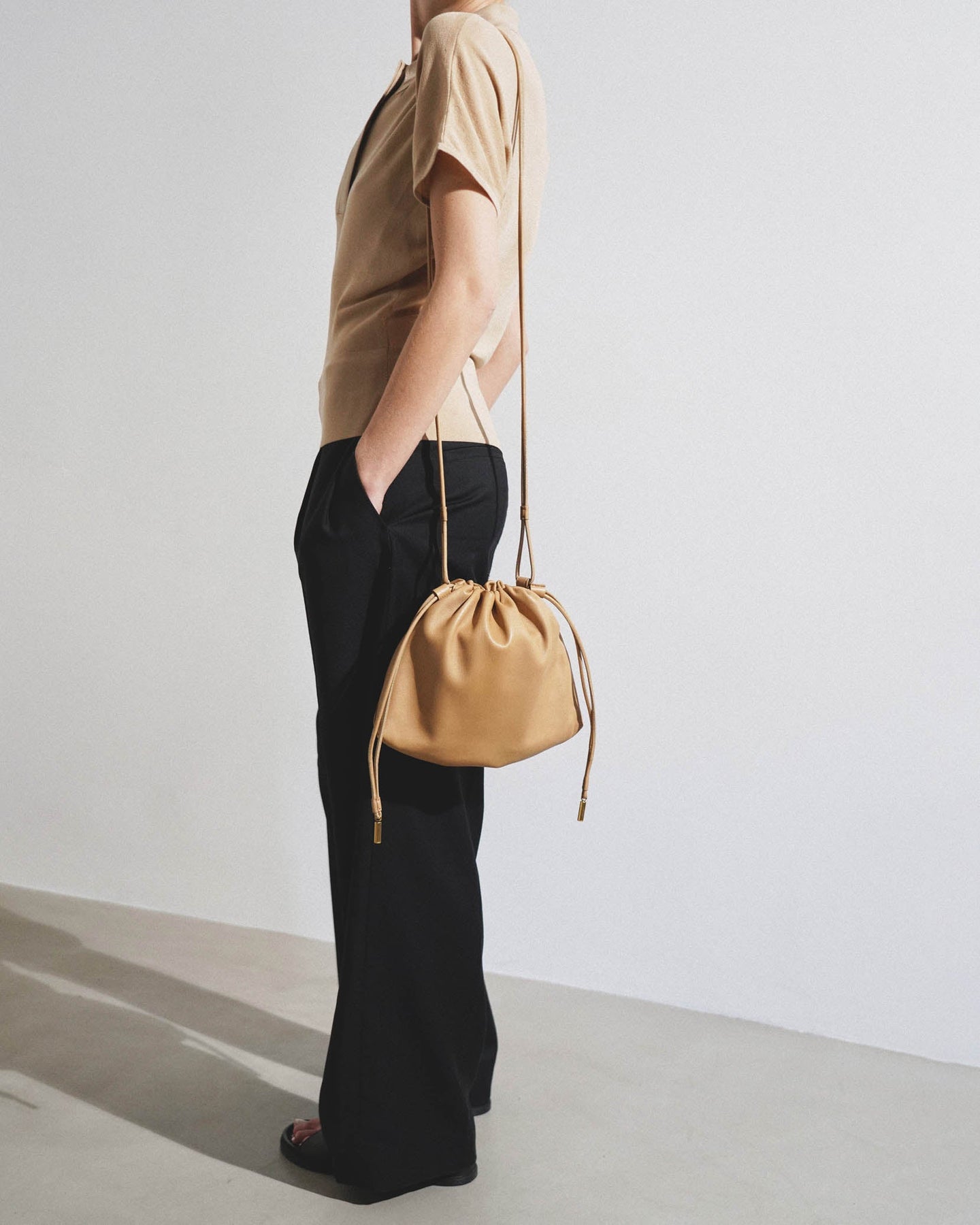 Shop The Row Angy Cream Leather Bag