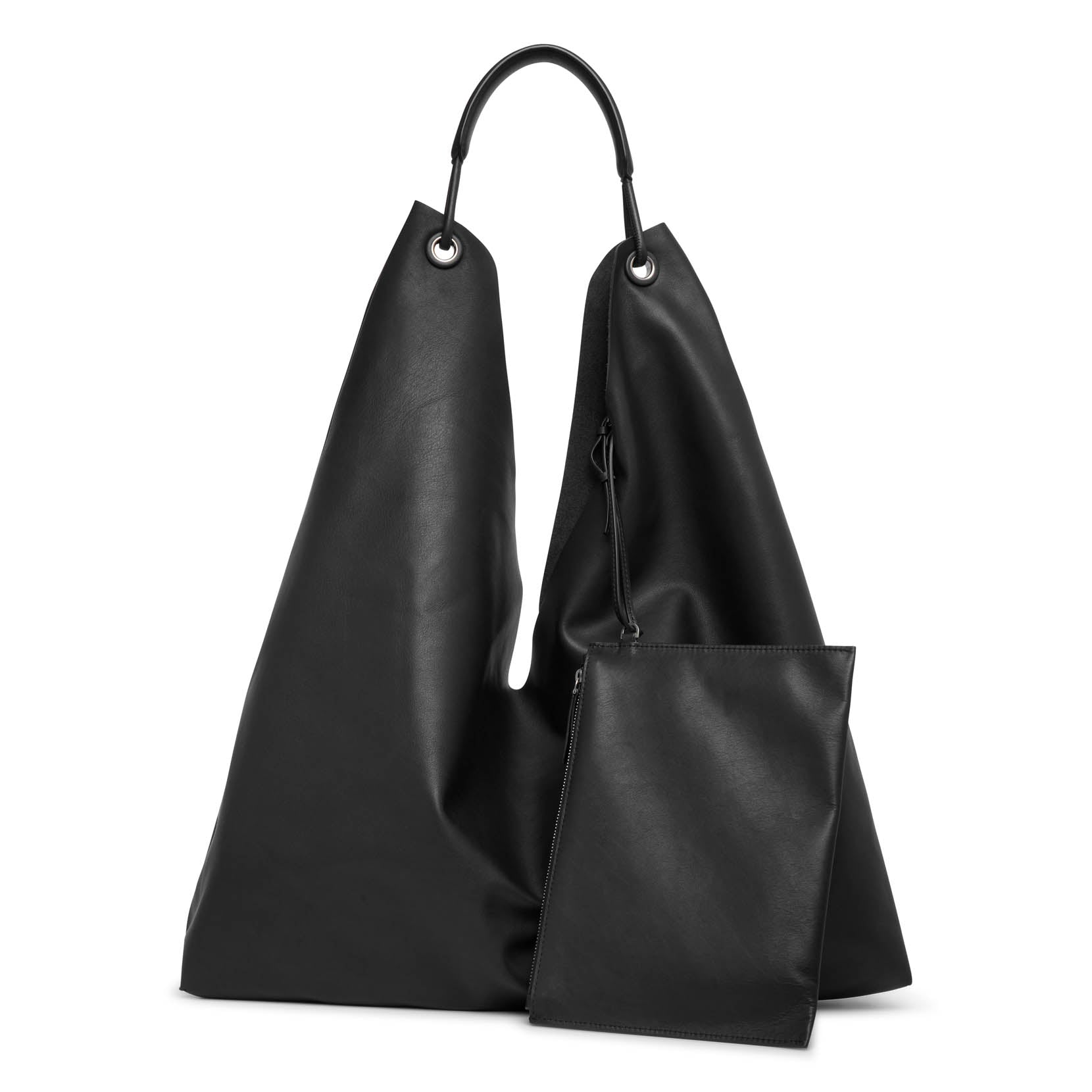 the row bindle three black ザ ロウ The Row Bindle Three Leather Shoulder Bag – Kinship JP