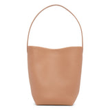 Medium N/S beige leather tote bag
