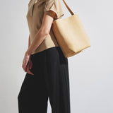 Medium N/S beige nubuck tote bag