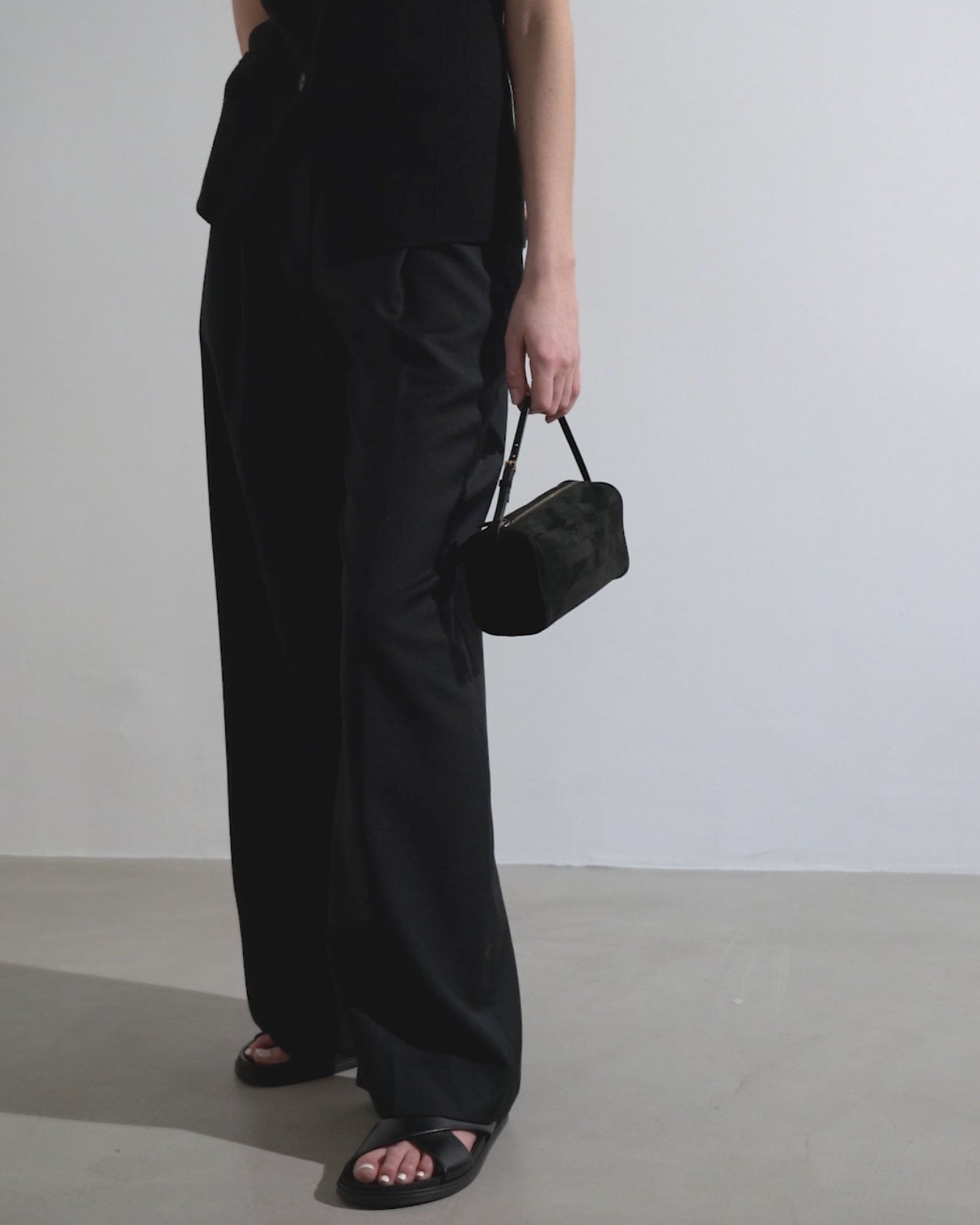 The Row | 90's black nubuck bag | Savannahs