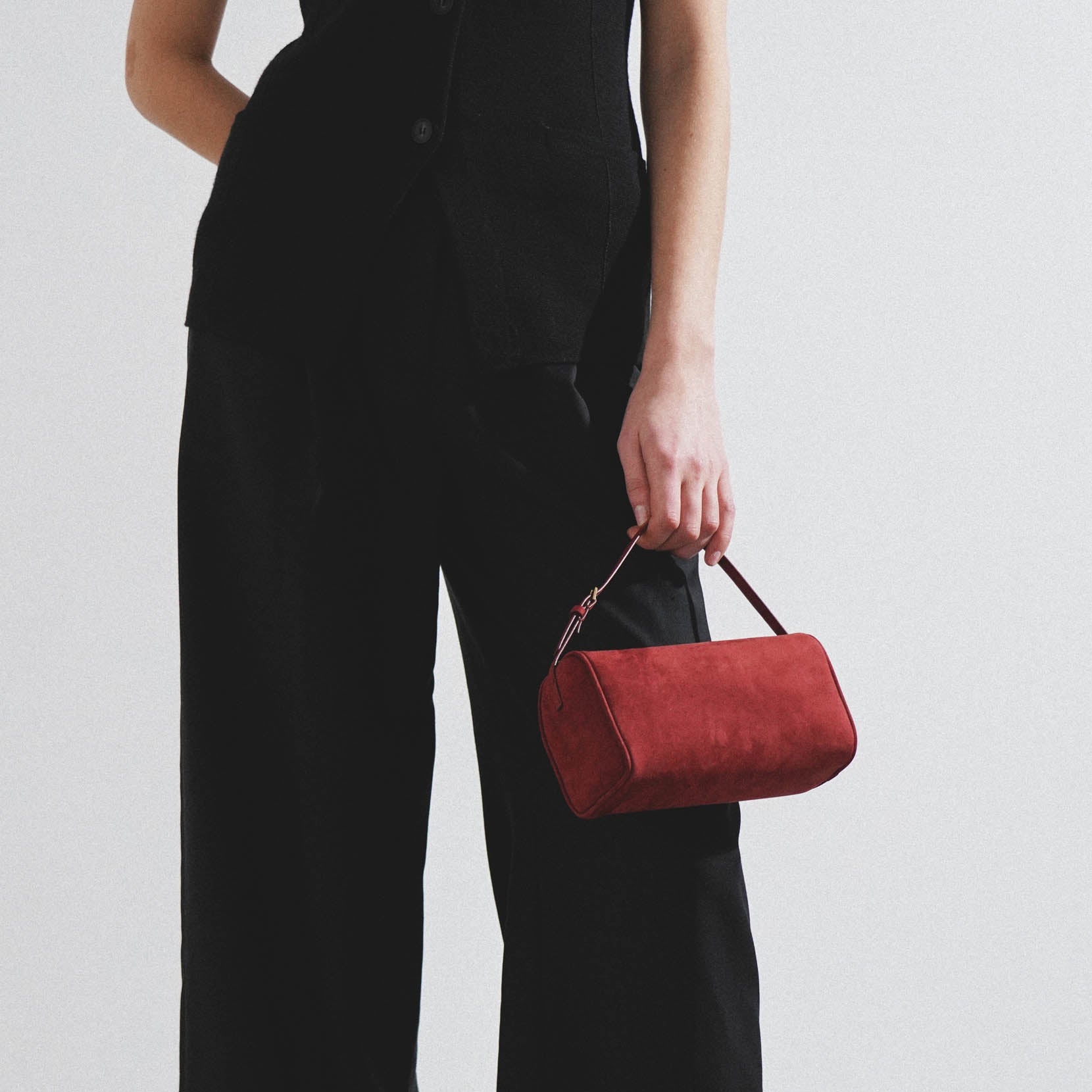 The Row | 90'S burgundy nubuck bag | Savannahs