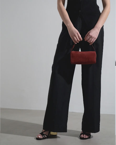 The Row | 90'S burgundy nubuck bag | Savannahs