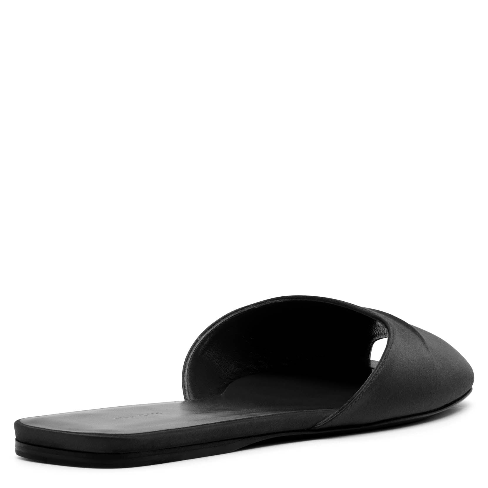 Milla black satin flats