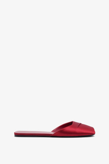 Milla red satin flats