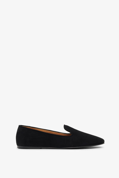 The Row | Tippi black suede loafers | Savannahs