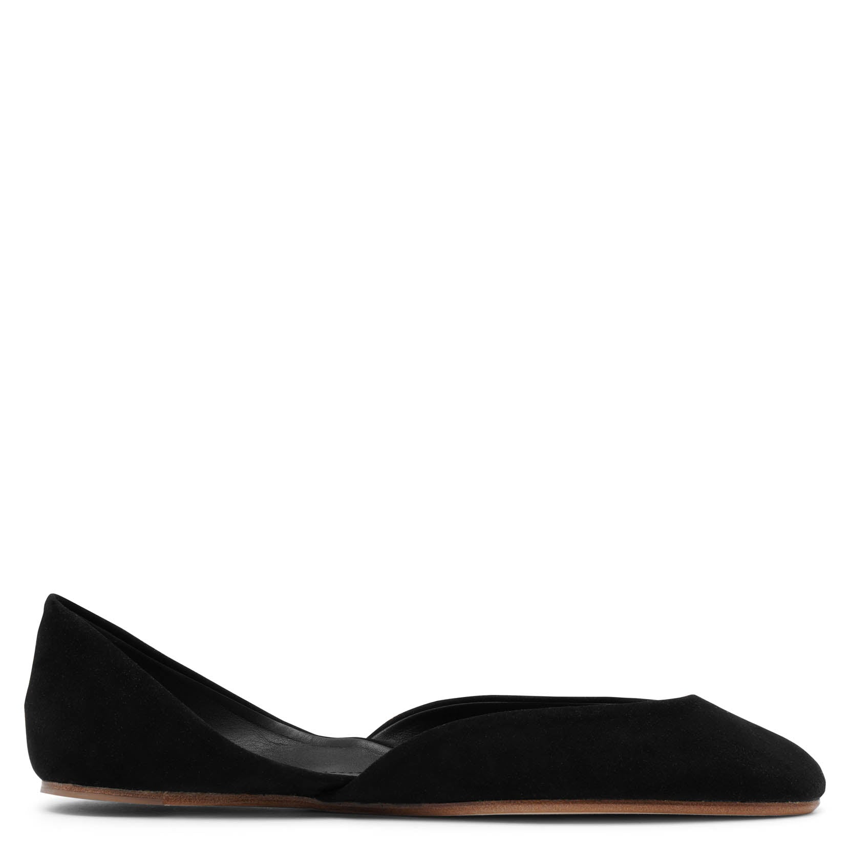 Shop The Row Gemma Black Suede Ballet Flats