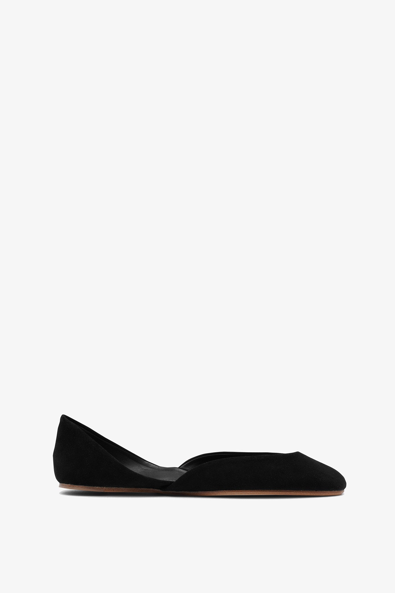 Gemma black suede ballet flats