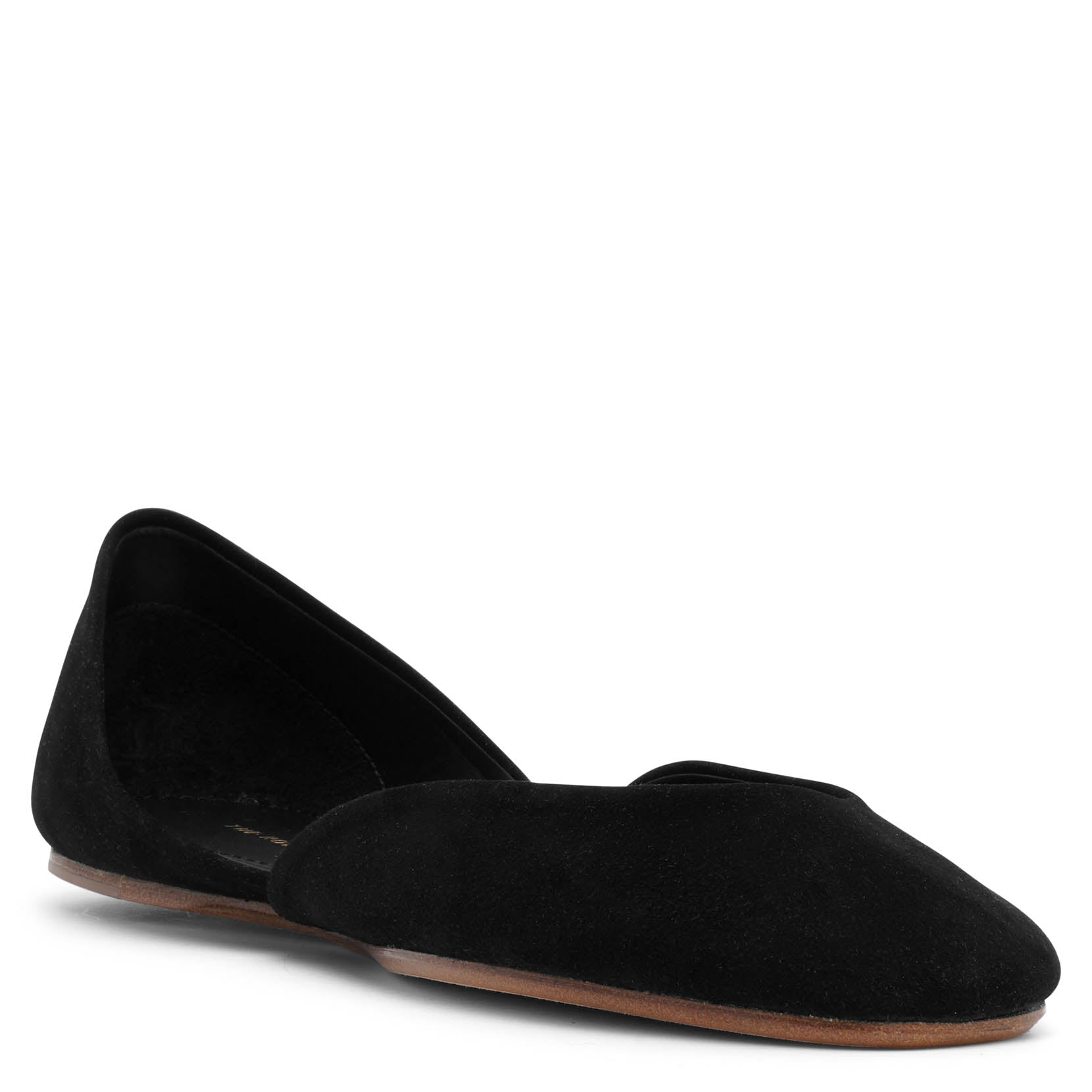 Gemma black suede ballet flats