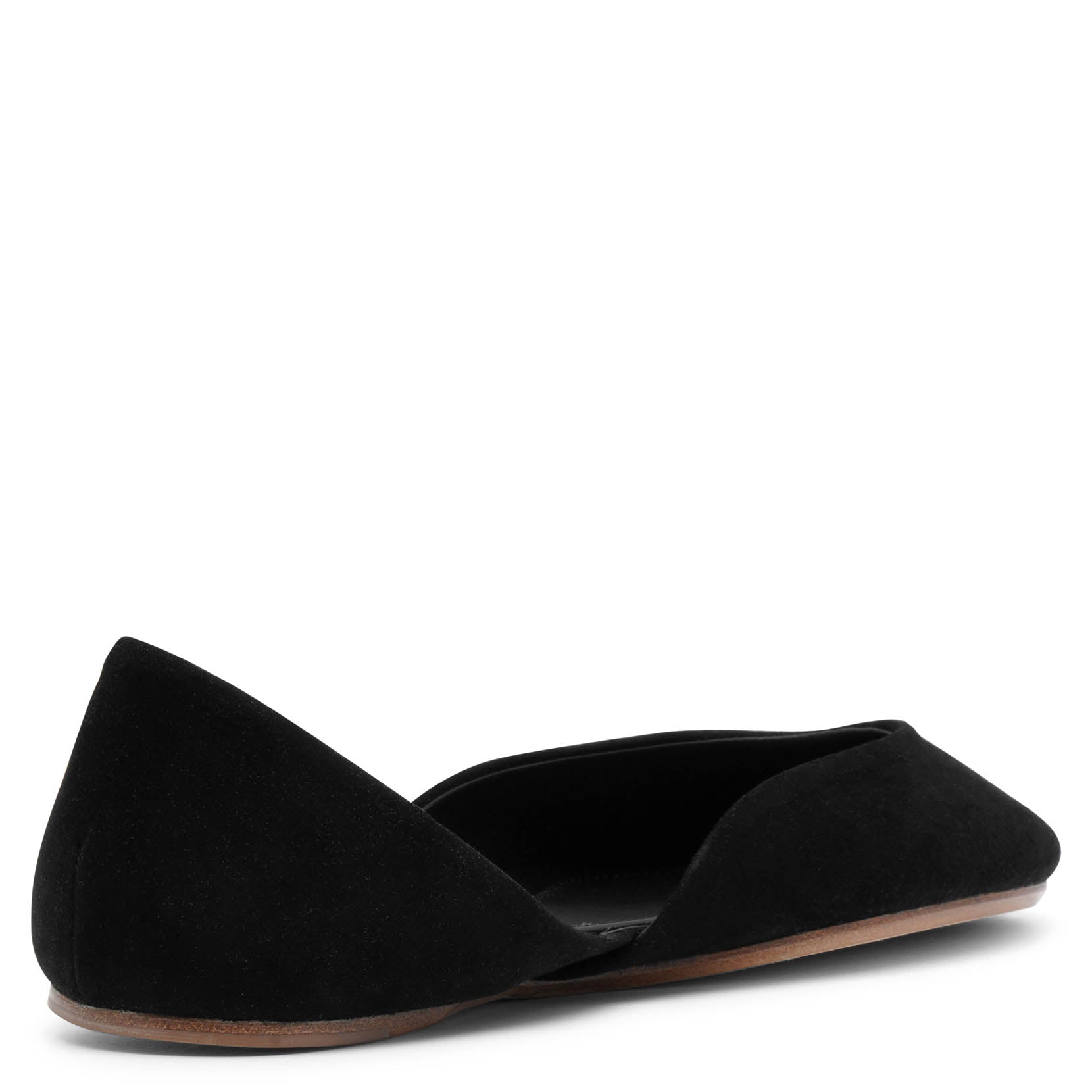 Gemma black suede ballet flats