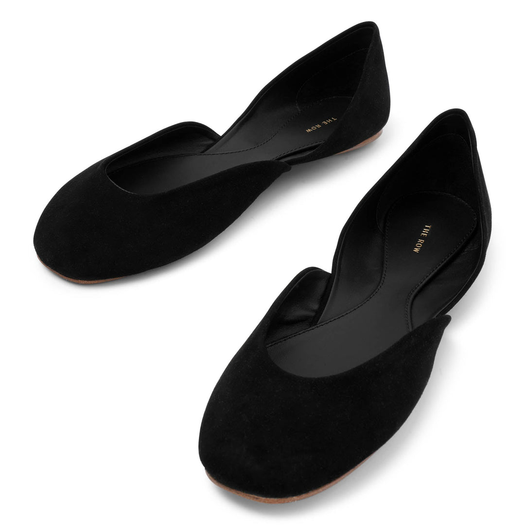 フラットシューズ The Row Gemma suede ballet flats Gemma suede ballet flats in black - The Row | Mytheresa