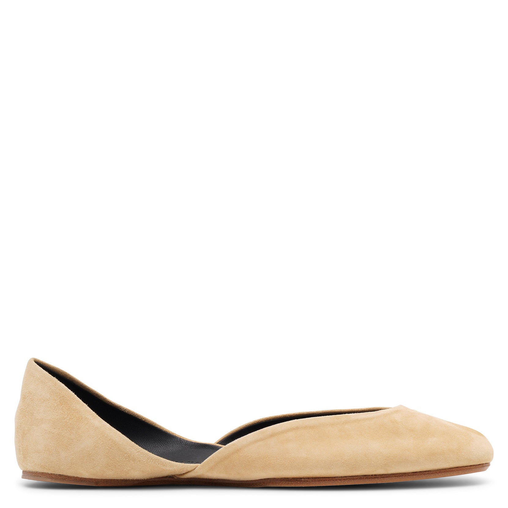 Shop The Row Gemma Beige Suede Ballet Flats