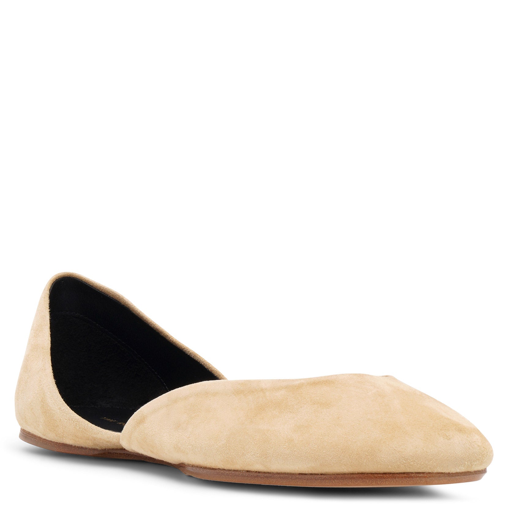 Gemma beige suede ballet flats