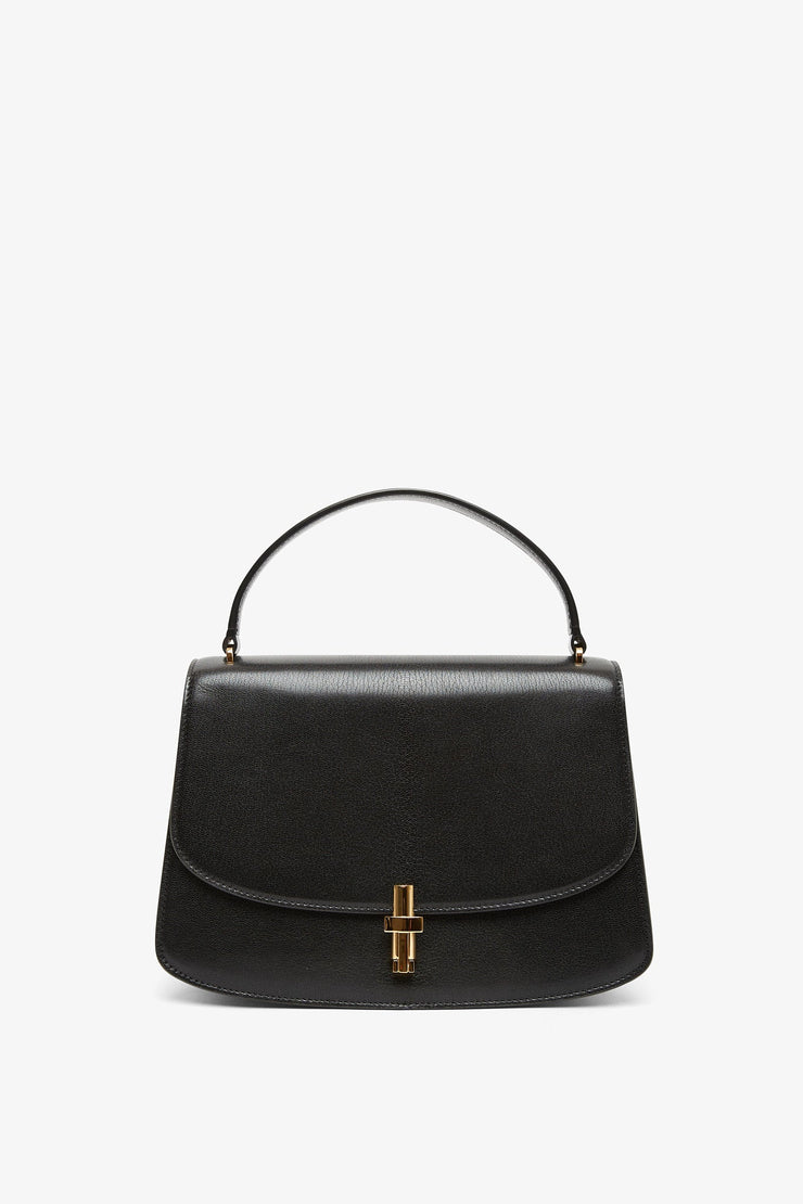 Sofia 10.00 black leather top handle bag