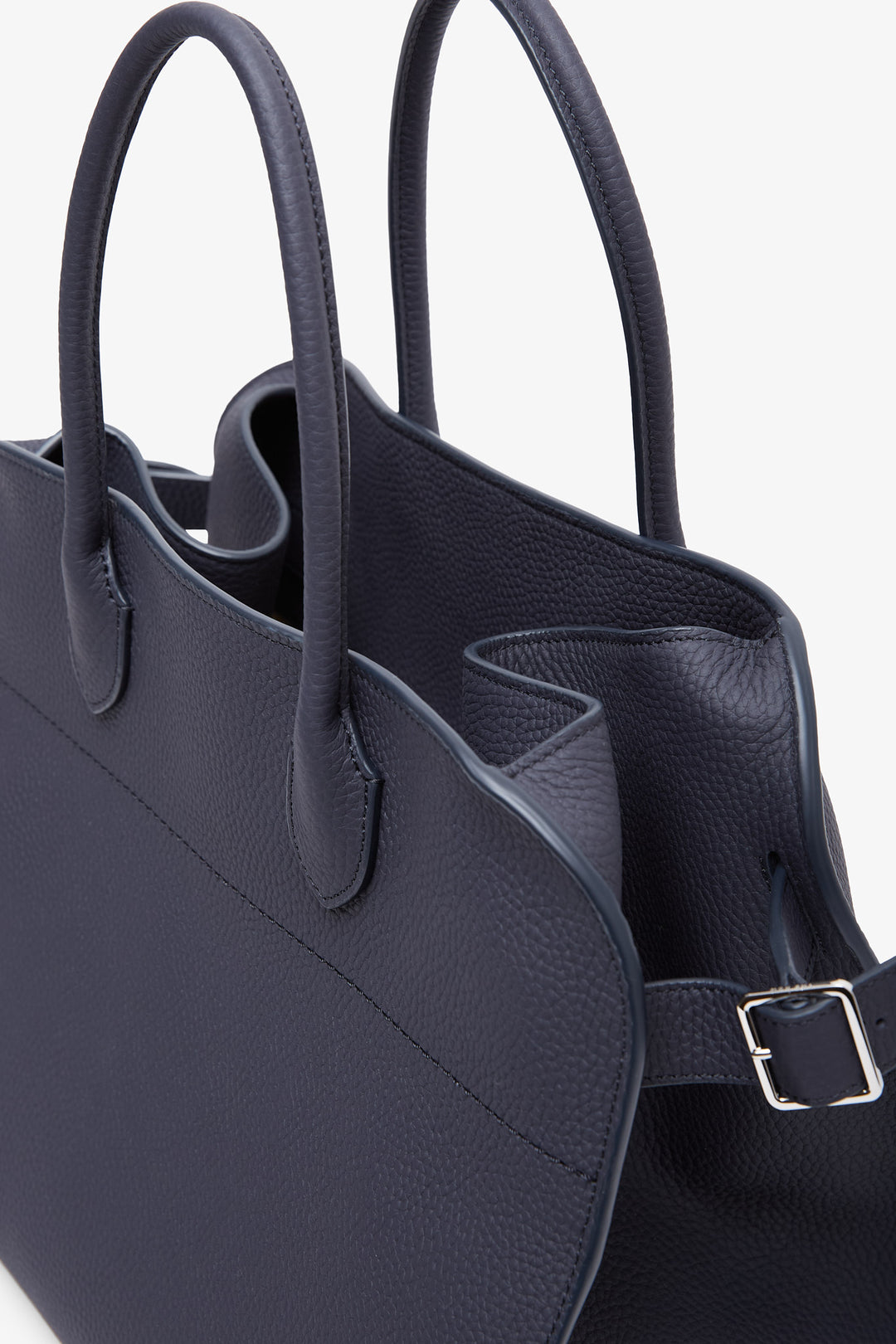 The Row | Soft Margaux 15 dark blue leather bag | Savannahs