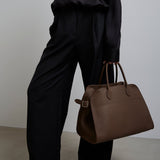 Soft Margaux 15 dark olive leather bag