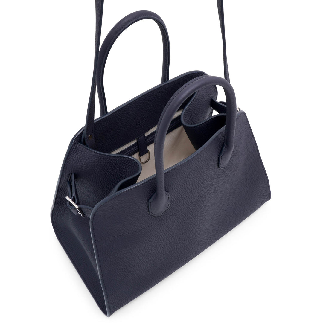 The Row | Soft Margaux 12 dark blue leather bag | Savannahs