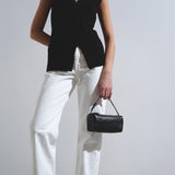90'S dark brown leather bag