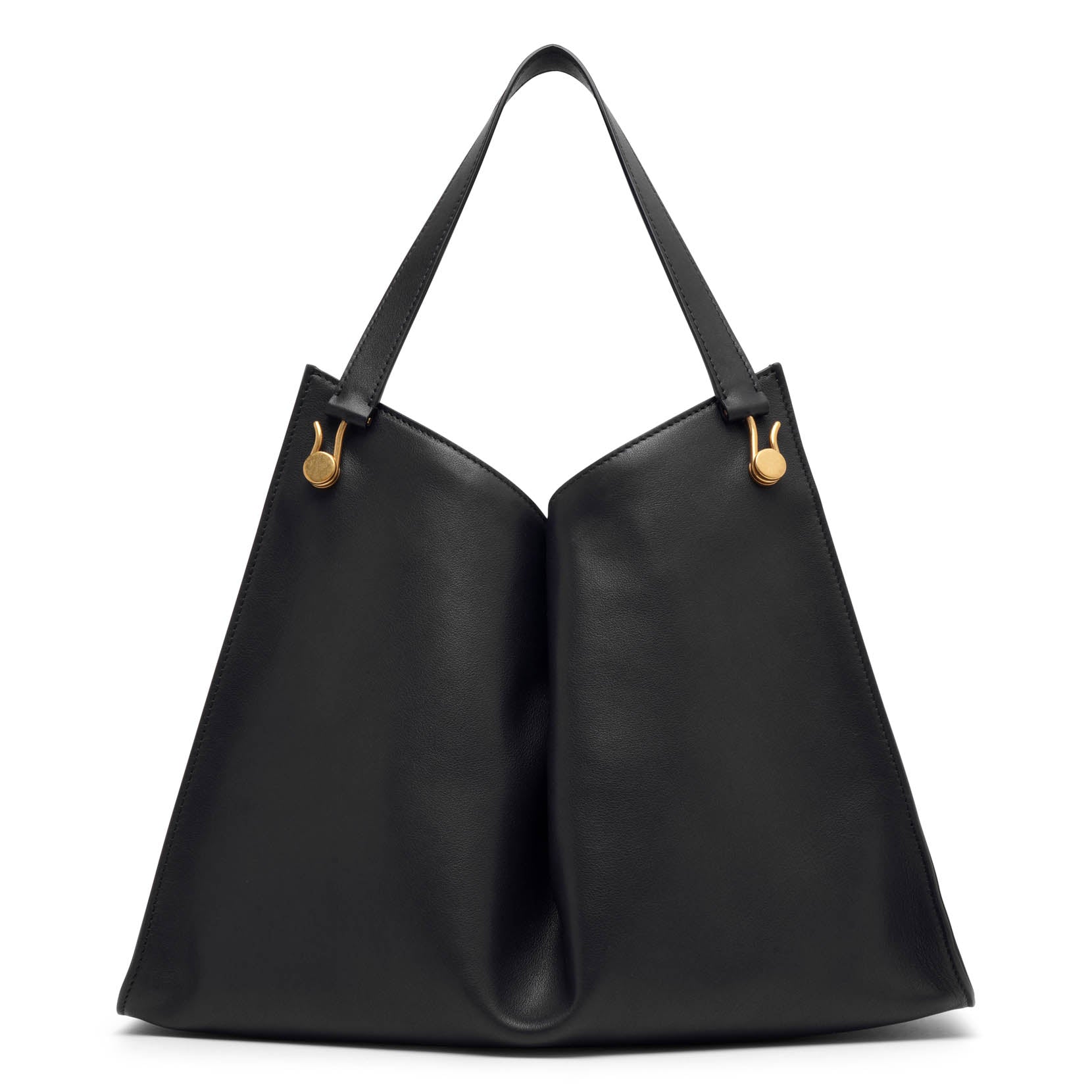 Shop The Row Alexia Black Leather Top Handle Bag