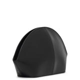 Mel black leather clutch