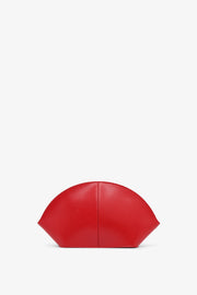 Mel red leather clutch