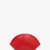 Mel red leather clutch