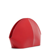 Mel red leather clutch