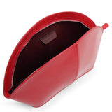 Mel red leather clutch