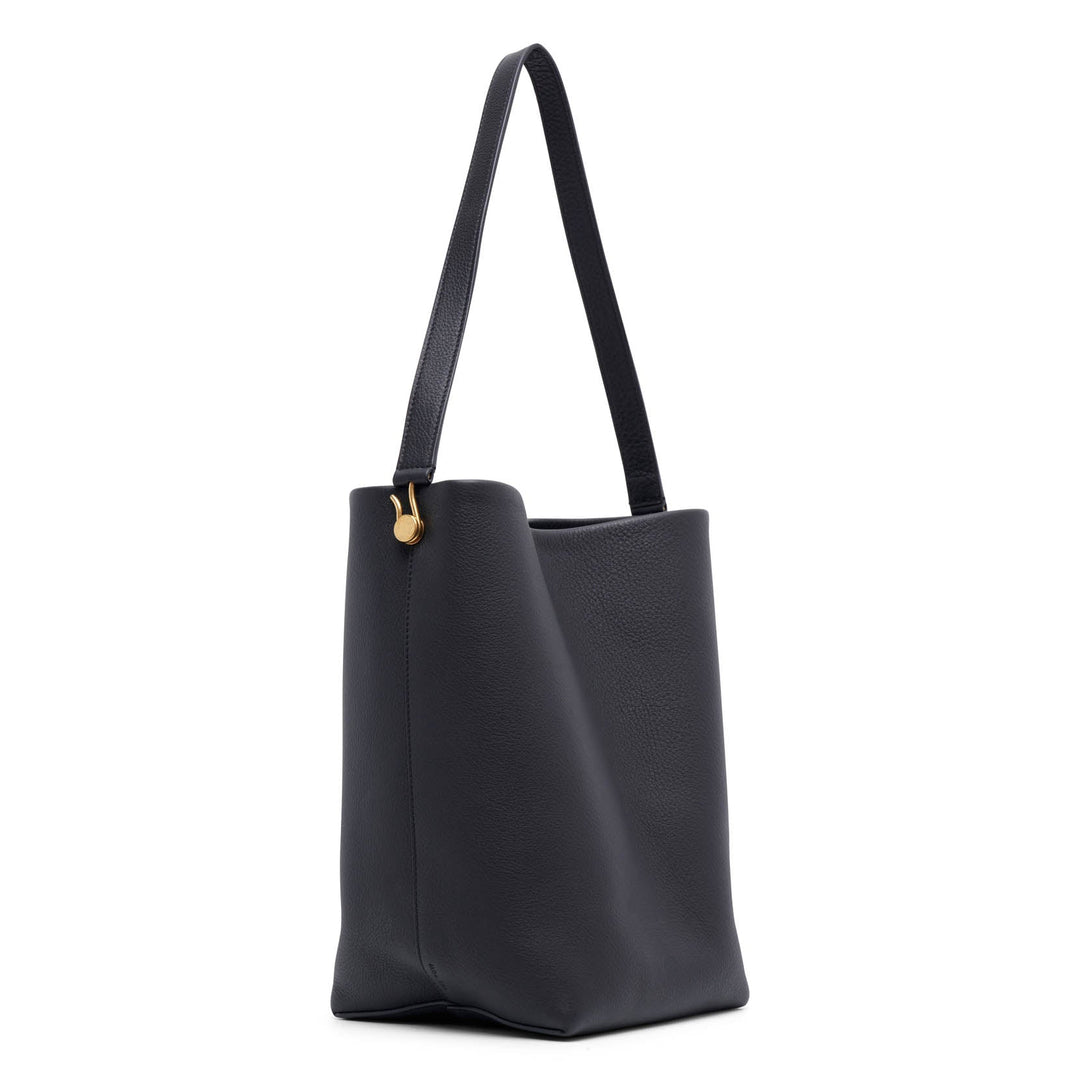 素敵 ★ THE ROW Medium NS Tote Hook leather shoulder bag The Row | Medium N/S black nubuck tote bag | Savannahs