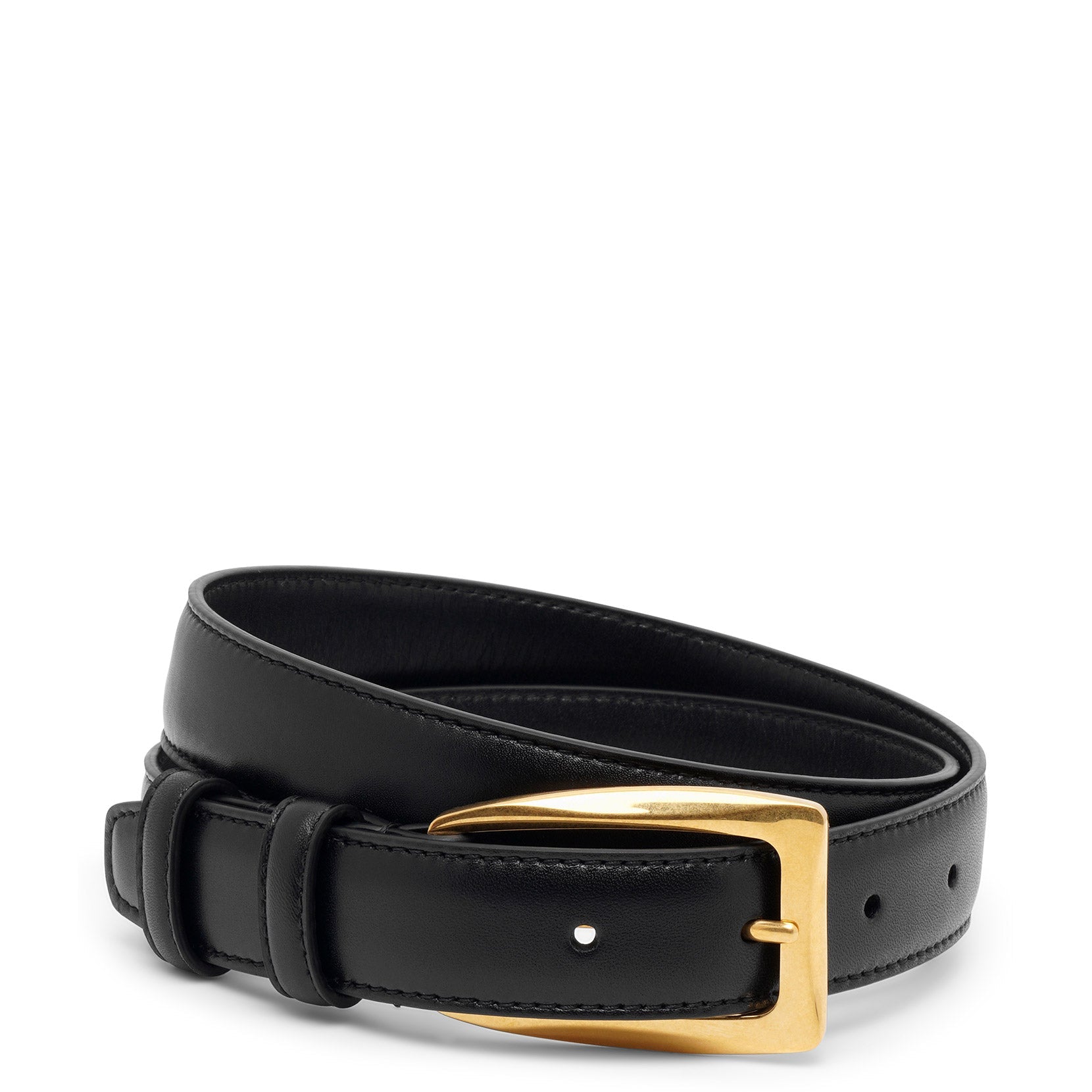 Shop The Row Arco Black Gold Buckle Belt