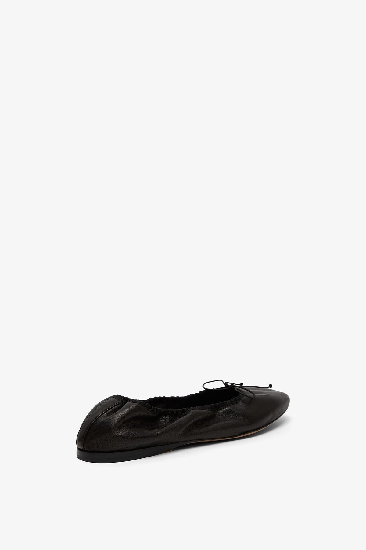 Shop The Row Awar Black Leather Ballerina Flats