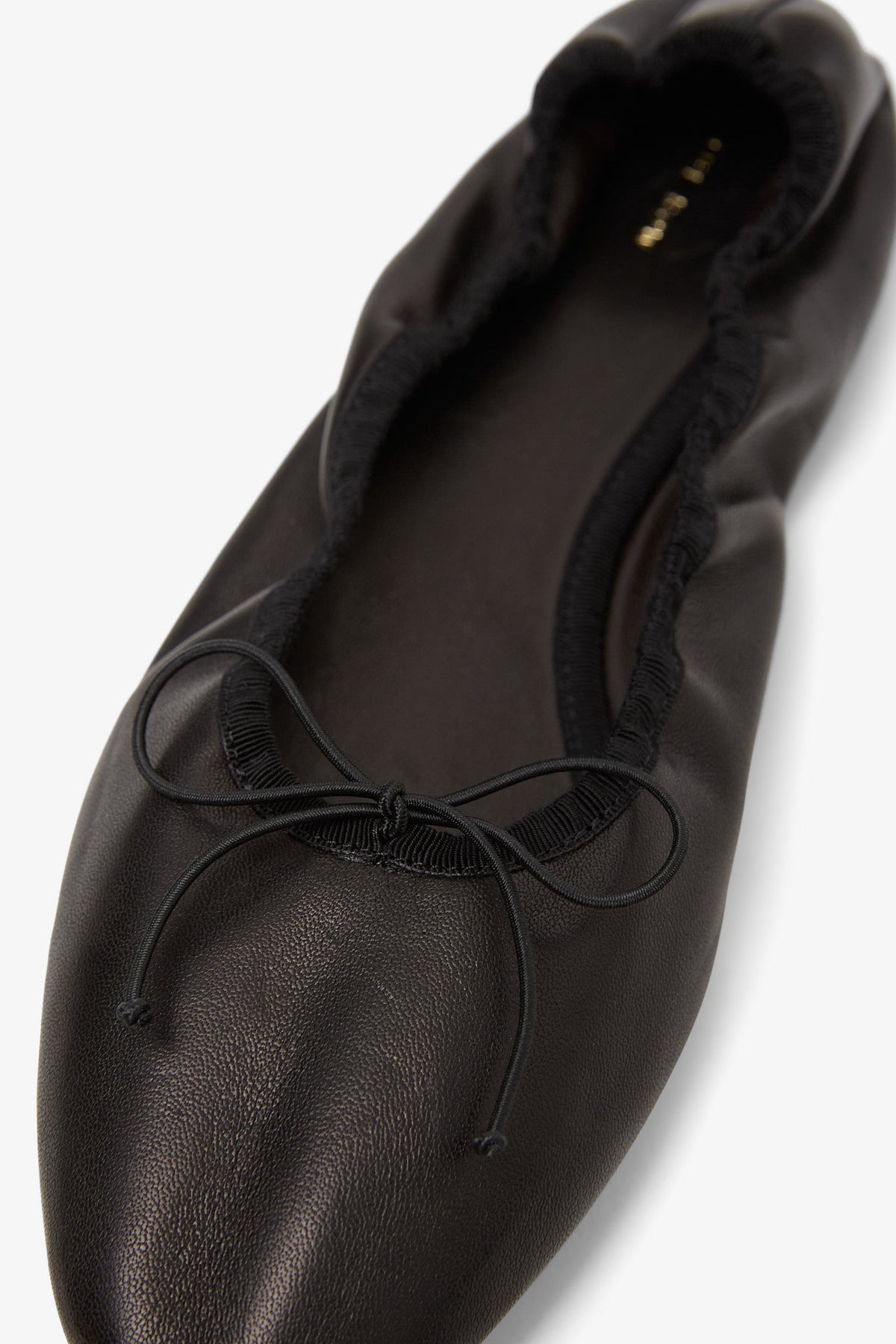 Shop The Row Awar Black Leather Ballerina Flats