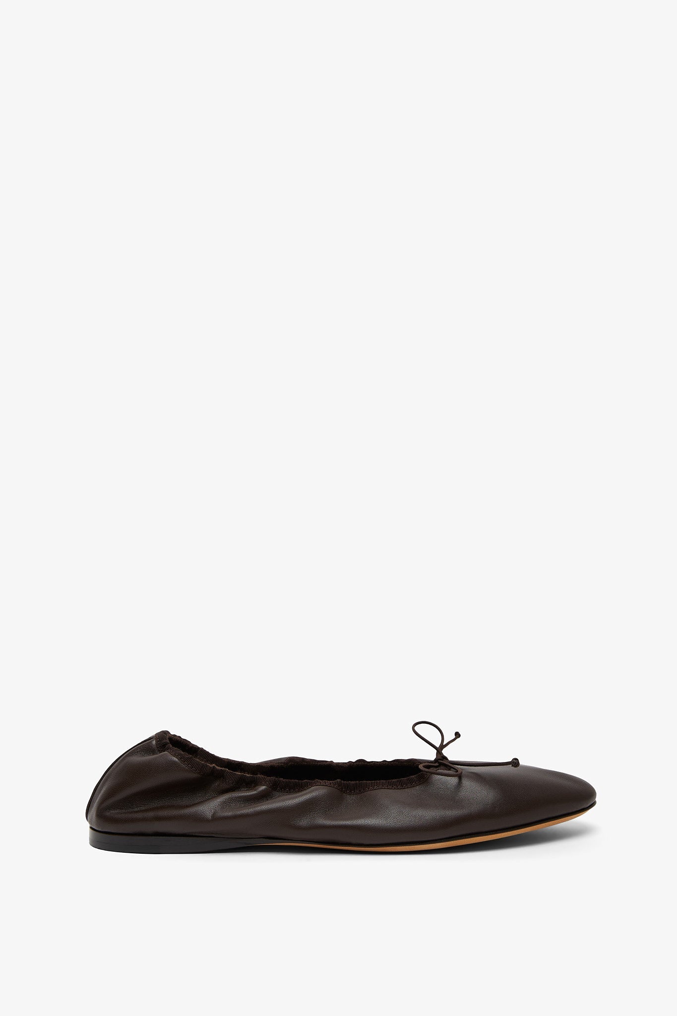 Awar dark brown leather ballerina flats