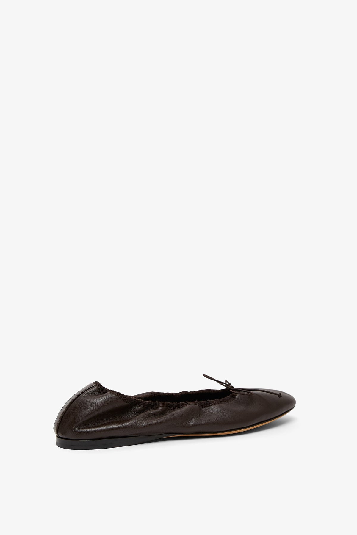 Shop The Row Awar Dark Brown Leather Ballerina Flats