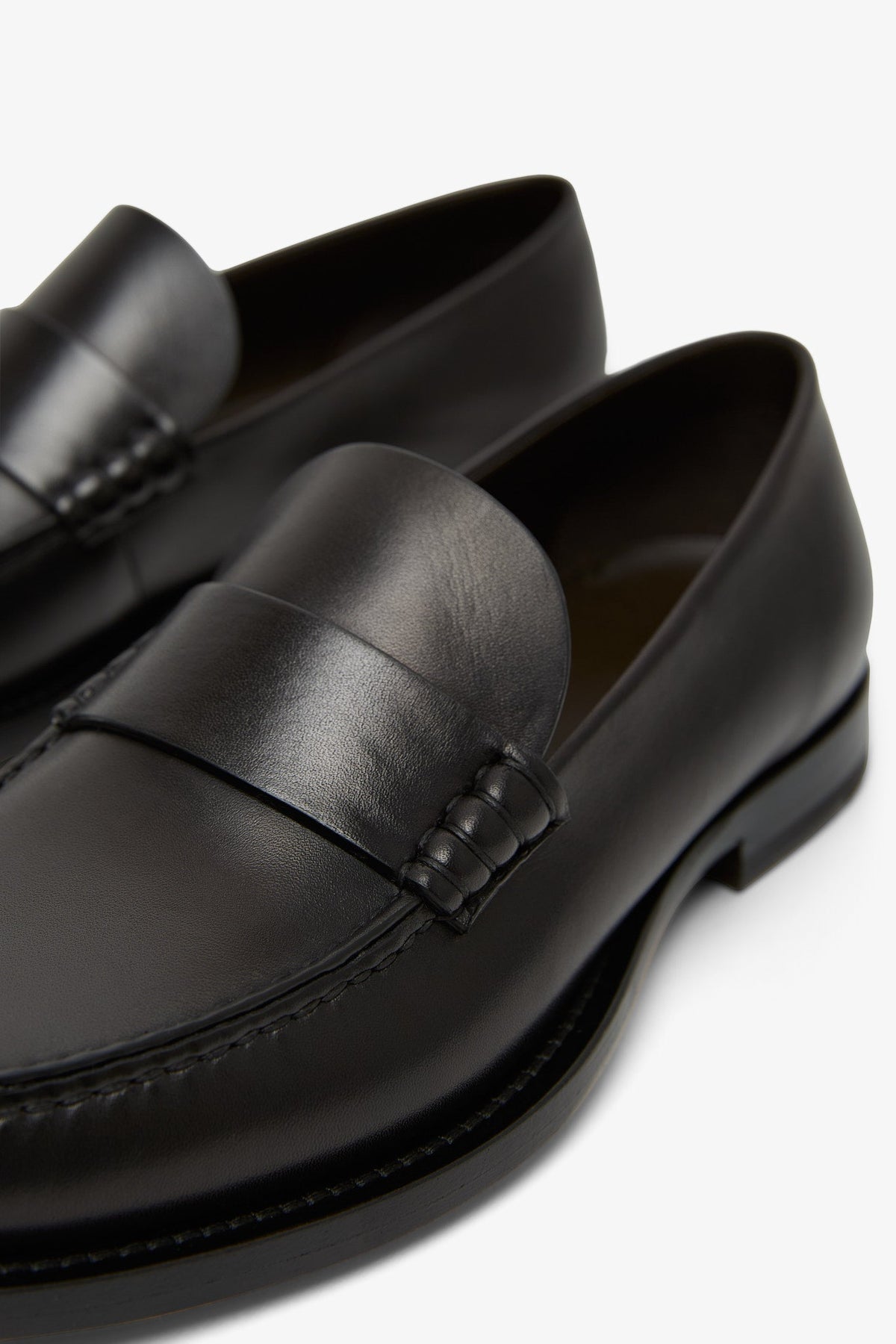 Shop The Row Novus Black Leather Moccasin