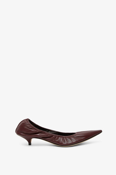 The Row | Liisa burgundy kitten pumps | Savannahs