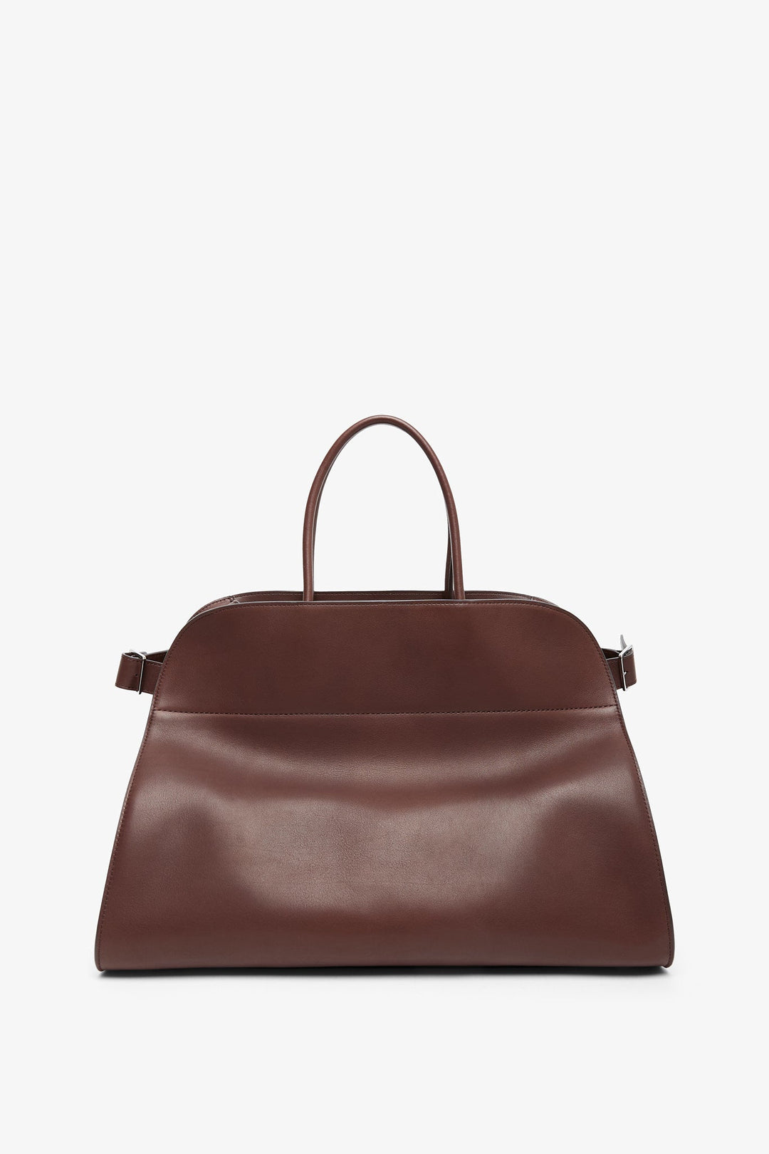 The Row | Margaux 17 dark brown saddle leather bag | Savannahs
