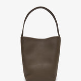 Medium N/S taupe leather tote bag
