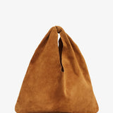 Bindle small brown suede bag