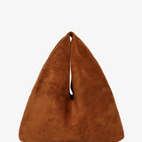 Small Bindle caramel suede shoulder bag
